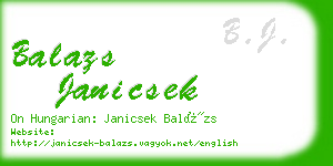 balazs janicsek business card